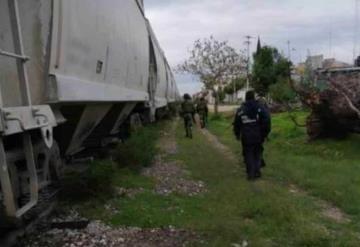 Guardia Nacional impide robo a tren