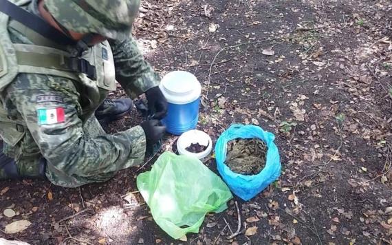 Drogas, vehículos y armas fueron asegurados por el Ejército Mexicano en Tenosique