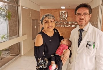 "Me siento muy feliz": Una mujer con cáncer da a luz a una bebé sana