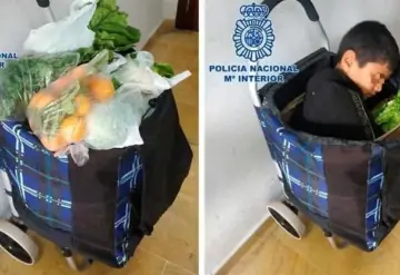 Intentan cruzar frontera con un niño oculto en un carrito de compras