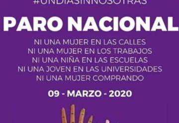 Convocan feministas a ´Un día sin mujeres´ para el próximo 9 de marzo