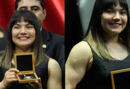 Gimnasta Alexa Moreno recibe mérito deportivo en la Cámara de Diputados