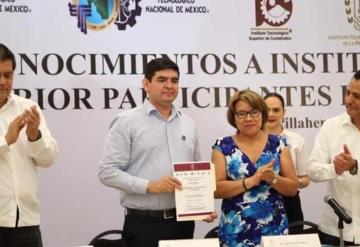 Reconocen a instituciones educativas de educación superior de Tabasco