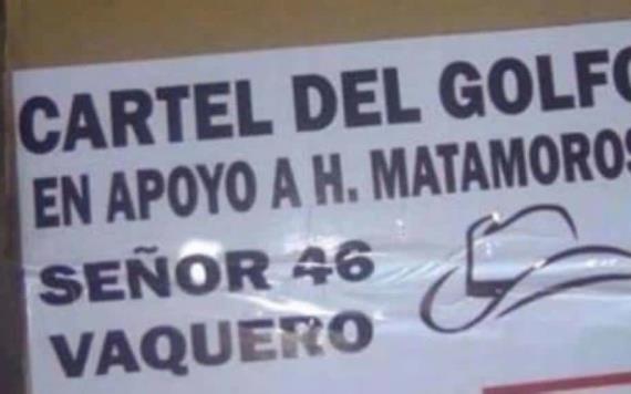 Entregan despensas en Matamoros, Tamaulipas a nombre del Cártel del Golfo