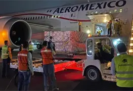 Llega quinto avi&oacute;n de Aerom&eacute;xico con insumos m&eacute;dicos