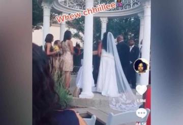 Tengo a tu bebé aquí; embarazada irrumpe en boda