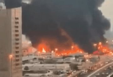 VIDEO: Dubai en llamas, fuerte explosión en el mercado de Ajman