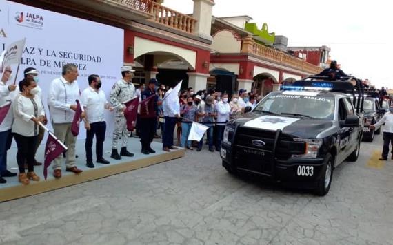 Entregan patrullas en Jalpa de Méndez