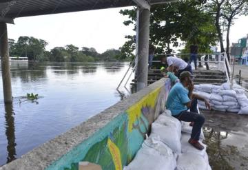Río Grijalva comienza a bajar; Usumacinta, en ascenso: IPCET