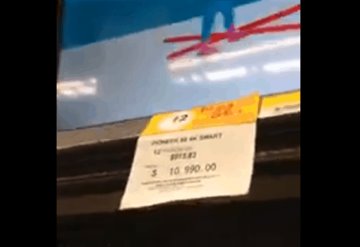 VIDEO: Encuentra pantalla a 10 pesos en el Buen Fin, pero se niegan a vendérsela