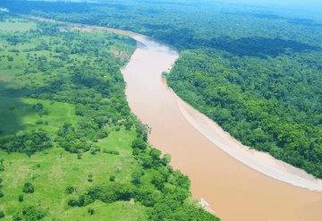 Río Usumacinta arriba de su nivel máximo ordinario