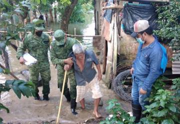 Continúa el incremento en el nivel de las aguas del río Usumacinta