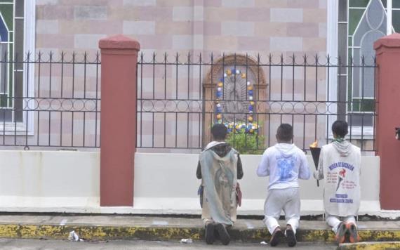 Llegan peregrinos Guadalupanos con fe y sana distancia