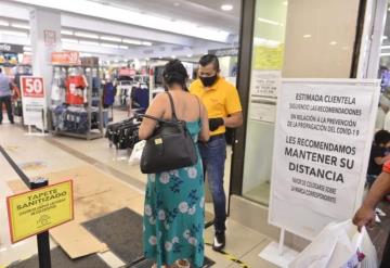 Refuerzan medidas en comercios de Villahermosa