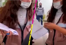 Mujer niega vacunas a adultos mayores