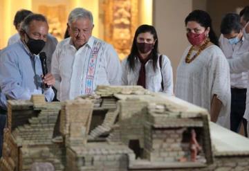 AMLO inaugura Pabellón de la Reina Roja en Palenque, Chiapas