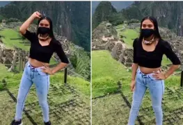 Joven es regañada por grabar TikTok en Machu Picchu
