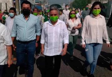 Inicia la caminata por parte de simpatizantes del Partido Verde ecologista