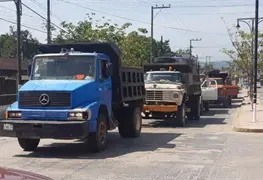Manifestaci&oacute;n masiva de volqueteros de los municipios de la regi&oacute;n de los r&iacute;os