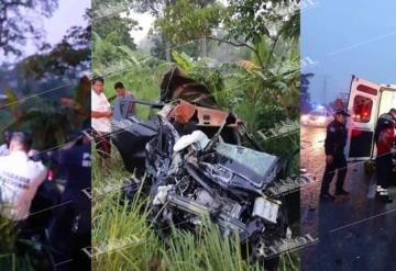 Accidente vial en el km 50, carretera Federal Villahermosa - Chetumal