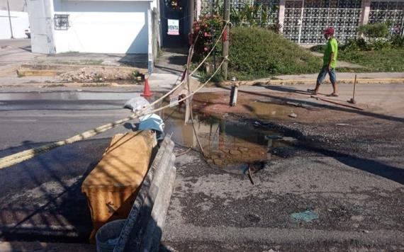 Cierran calle Libertad de la colonia Tamulté por pésimas condiciones