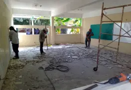 Rehabilitan plantel que sufrió daños por temblor de hace tres años en Jonuta 