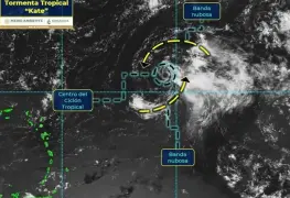 Nueva tormenta tropical "Kate" se forma al Este de Quintana Roo