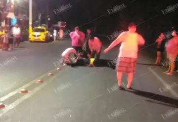 Sujeto en estado de ebriedad derrapa sobre el malecón de Gaviotas Norte y sufre fuertes heridas 
