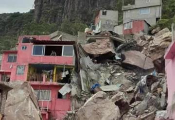 Desgajamiento en el cerro del Chiquihuite, Tlalnepantla