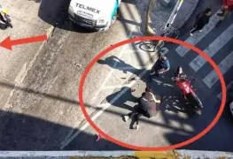 Muere mujer que viajaba en motocicleta; cae de puente vehicular