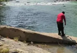 Continúa búsqueda de sujeto desaparecido en Río Teapa