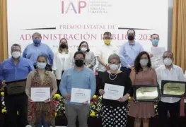 Galardona IAP a ganadores del Premio Estatal de Administración y Políticas Públicas 2021