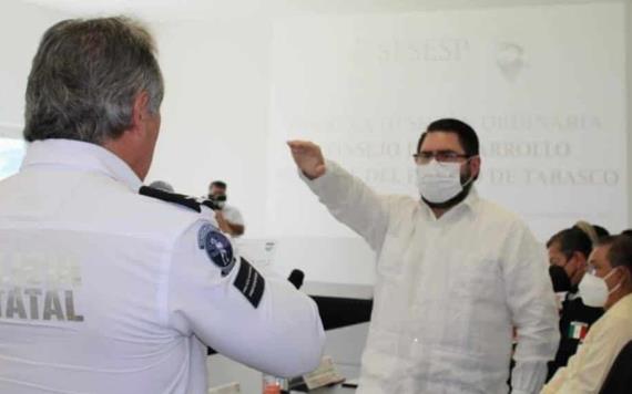 Toman protesta al presidente del Consejo de Desarrollo Policial del Estado de Tabasco