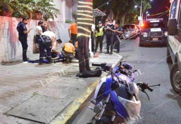 Derrapó en su "caballo de acero"