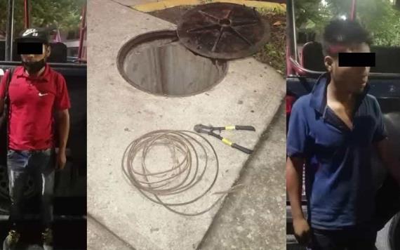 Detienen a roba cables de Tabasco 2000