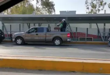 Arman carnita asada en fila de vacunación en Torreón