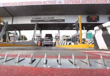 Camión de carga estrena sistema poncha llantas  en Ecatepec