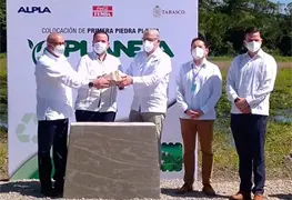 Colocan primera piedra de la planta de reciclaje Planeta en Cunduac&aacute;n