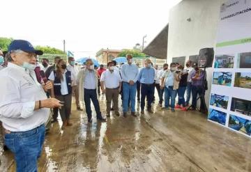 Gobernador del Estado y el Alcalde inspeccionan las obras de la Planta de Captación y la Planta Potabilizadora en Macuspana