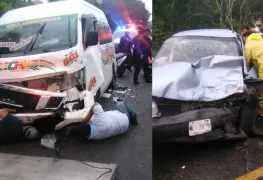 Choque frontal de dos vehículos provocaron el cierre de la Carr. Nacajuca-Villahermosa