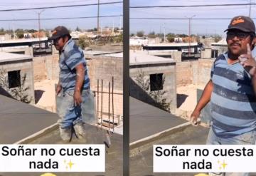 Albañil conmueve con mensaje al expresar su razón por la que trabaja muy duro