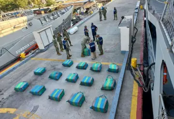 Marina aseguró embarcación con 700 kilos de cocaína en Puerto Chiapas