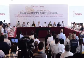 Llevan a cabo trabajos de sesión extraordinaria de protección civil en Palacio de Gobierno
