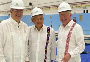 AMLO, Ebrard y Ken Salazar supervisan modernización de la presa Peñitas