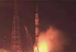 Astronautas rusos despegan en direcci&oacute;n a la Estaci&oacute;n Espacial Internacional