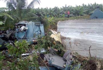 Tráiler platanero se accidenta en la Villahermosa-Teapa