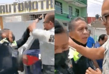 Elemento de la Guardia Nacional agrede a policías en Puebla