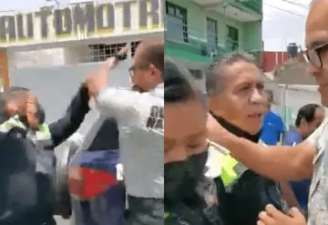 Elemento de la Guardia Nacional agrede a policías en Puebla