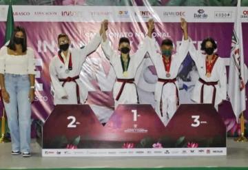 Taekwondoínes tabasqueños obtienen bronce en el Campeonato Nacional Infantil y Cadete 2022