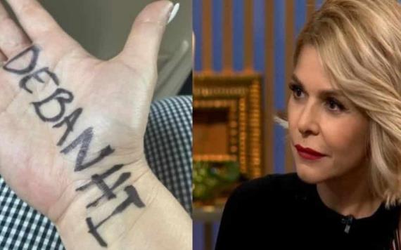 Itatí Cantoral se escribe el nombre de Debanhi como protesta: ´mi casa está de luto´